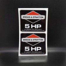 DECALS for BRIGGS & STRATTON 5 HP, Vinyl STICKERS for Mini Bike, Go Kart, Mower picture