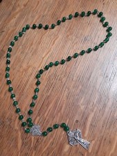 Irish Celtic Cross ROSARY Crucifix Prayer beads picture