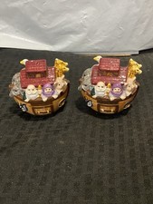 Vintage Noah's Ark Salt And Pepper Shakers Ceramic Colorful picture