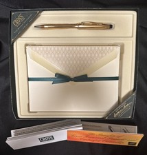 CROSS 23k Gold Plated Ballpoint Pen William Arthur Stationary Set 1990s NIB NOS picture