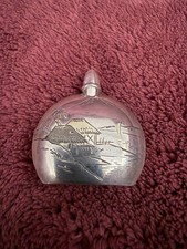 VINTAGE JAPANESE 950 STERLING SILVER PERFUME BOTTLE WITH STOPPER DABBER  picture
