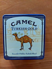 VINTAGE CAMEL TURKISH GOLD 20 CIGARETTE METAL TIN R.J. Reynolds MADE IN GERMANY picture