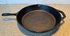 Lodge 10sk Nice  12 inch Cast Iron Skillet Sits flat #10 Helper Handle picture