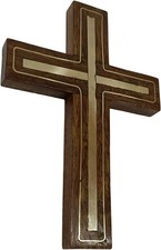 IBLAY Wall Mounted Hanging Wooden Christ Cross Crucifix Catholic...  picture