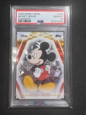 2026 Disney Neon Mickey Mouse Diamante Short Print - PSA 10 - Super Low Pop (3) picture