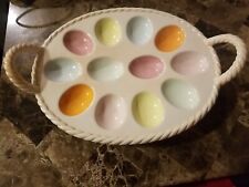Russ Easter Ceramic egg Holder Holiday Dinner Meal Celebration picture