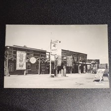 RPPC Mobil Gas, Old Crater TP, Route 66, Bluewater, NM 5.5x3.5- Vintage Postcard picture