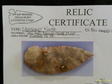 Papered Cent Texas Crescent Knife Arrowhead, Prehistoric Artifact  #P25 picture