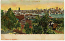 Baltimore MD 1901-1907 Postcard Bird's Eye View of Harbor Buildings Water Front picture