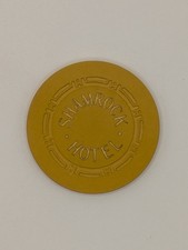 Shamrock Hotel (Downtown LV), $5 Casino Chip, used, very good condition picture