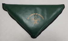 Vintage Green Vinyl Boy Scout of America Flag Case/Holder w/American Flag picture