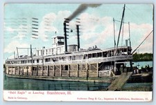 c1907 Beardstown Illinois IL Vintage Postcard Bald Eagle Landing Exterior View picture