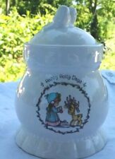 Precious Moments HAPPY HOLLY DAYS Kitchen Canister, Cookie Jar 1994 Hobbie picture