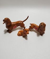 Vintage Kelvin Miniature Bone China Dachshund Puppy Dog Figurines, 3PC Family picture