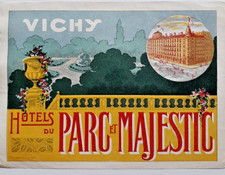 Hotel PARC ET MAJESTIC ( VICHY)  DECO Luggage label picture