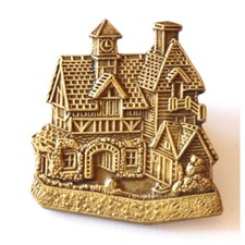 Vintage, David Winter, Cottage Collectors Lapel Hat Pin Button, picture