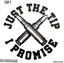 Just The Tip..I Promise...2nd Amendment..Military..Truck Decals   (4 Pack) #381 picture