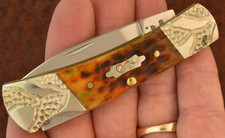 CASE XX USA FANCY AUTUMN BONE LOCKBACK KNIFE 61225 L SS WORKED 2016 NICE (36734) picture