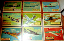 (9 )Topps 1957 Planes Cards-BRITISH & FRENCH Cold War Aircraft~In Plastic Sleeve picture