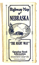1920's Highway Map of Nebraska 