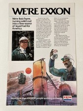 1981 Exxon Gas Station Print Ad Bob Payne Solid Coal Liquid Fuel picture
