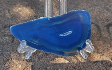 CHOOSE Natural Polished Agate Geode Druzy Slice Gemstone Décor Healing BLUE/TEAL picture