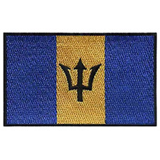 Barbados National Country Flag Iron on Patch Embroidered Sew On International picture