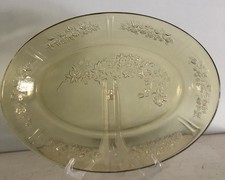 Federal Depression Amber Yellow Oval Platter  picture