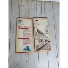 Amtrak National Train Timetables Oct 1979 Lot of 2 Vintage Railroad Schedules picture