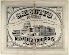 S.T. Suit's Pure Kentucky Bourbon Vintage 1870s Capitol Building Reprint Wall Ar picture