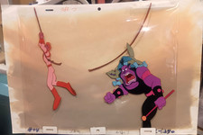 Space Ace Vintage Don Bluth Studios Borf & Ace Production Cel & Hand Painted BG picture