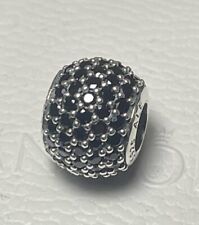 New Pandora Pave Lights Black Crystal CZ Charm Bead w/pouch picture