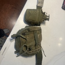 Vtg 1970 Vietnam War US Army Web Gear Rig M56 Butt Pack Canteen Belt DSA Stamped picture