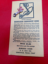 Vintage Monogram Embroidery Guide Burgess Sales picture