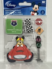 Disney EK Success Dimensional Stickers Race Car Mickey Mouse 7 Pcs picture