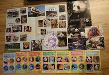 Ueno Zoo Monorail Panda Stamp Book Calendar Pin Postcard Set picture