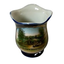 KENNEWICK WA WASHINGTON Antique FRUIT ORCHARD Souvenir COBALT CHINA TRINKET picture