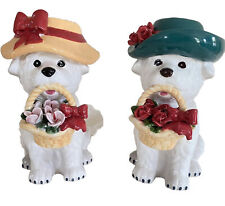 SET Of 2 Ceramic Dog Figurines Merrymac Collection MiniMutts SPECIAL EDITION picture