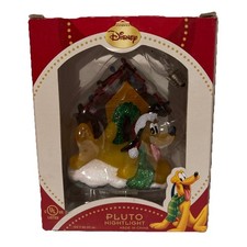 Vintage Disney Pluto Christmas Night Light In Dog House Holiday Decor WORKING picture
