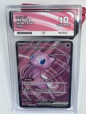 Pokemon 151 Mew ex 193/165 Secret Rare Full Art ACE 10 Gem Mint 2023 picture