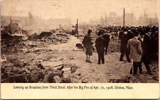 PC Broadway from Third Street After The Big Fire Chelsea Massachusetts 1908 picture