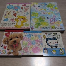 Kawaii Memo Pad Set 5 pcs Notepad Fancy Heisei Retro Japanese Stationery picture