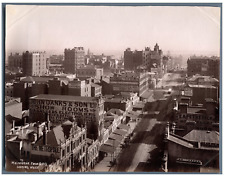 Australia, Melbourne Panorama from General Post Office looking West vintage prin picture