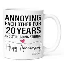 20th Anniversary Coffee Mug Gift for Couples, Annoying Each Other for 20 Year... picture