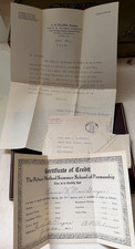 Vtg 1920s 1930s CA Teacher Ephemera Archive AN Palmer Signed Letter USC Diploma picture