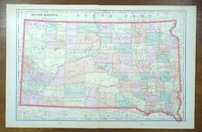 Vintage 1901 SOUTH DAKOTA Map 22