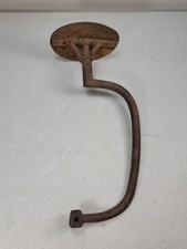 Early Primitive Antique Bit Brace Hand Drill With Caged Head picture