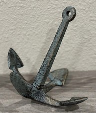 Rustic Anchor Nautical Home Decor Antique-Bronze Verdigris Green Cast Iron Metal picture