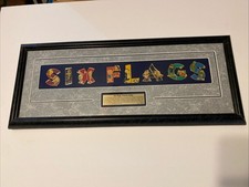 RARE Six Flags Looney Tunes Pin Set - Framed picture