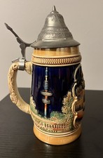 Vintage King Western Germany Beer Stein w/Lid Heidelberg Castle 300R Hand Paint picture